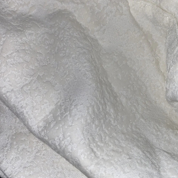 One 5 One white textured ankle cropped Elastic waisted pants Sz L - Picture 14 of 16